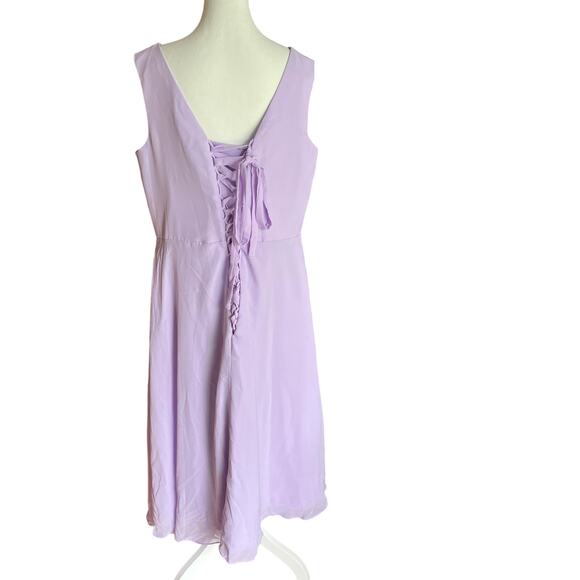 Women's 18 Formal Cocktail Style Prom Bridesmaid Evening‎ Dress Lavender Purple - Picture 2 of 5